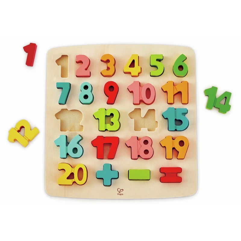 פאזל התאמת מספרים מעץ - Hape