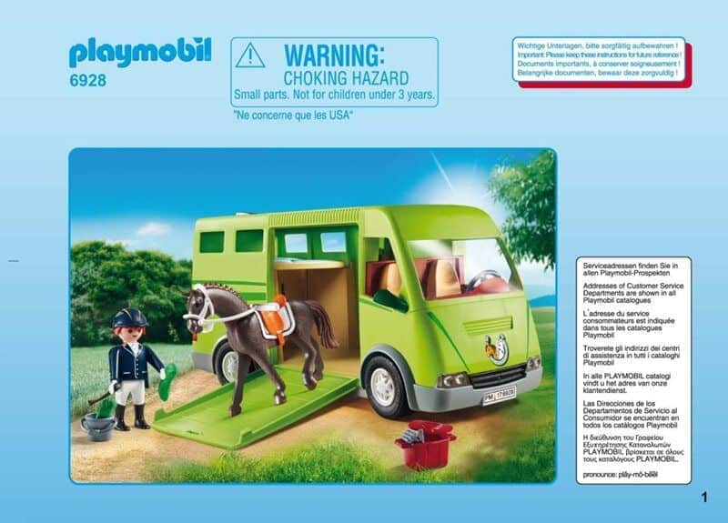 פליימוביל רכב להובלת סוסם 6928 - Playmobil