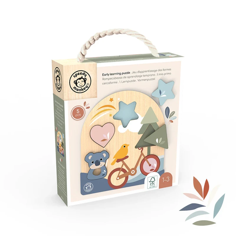 הפאזל הראשון שלי מעץ - Speedy Monkey