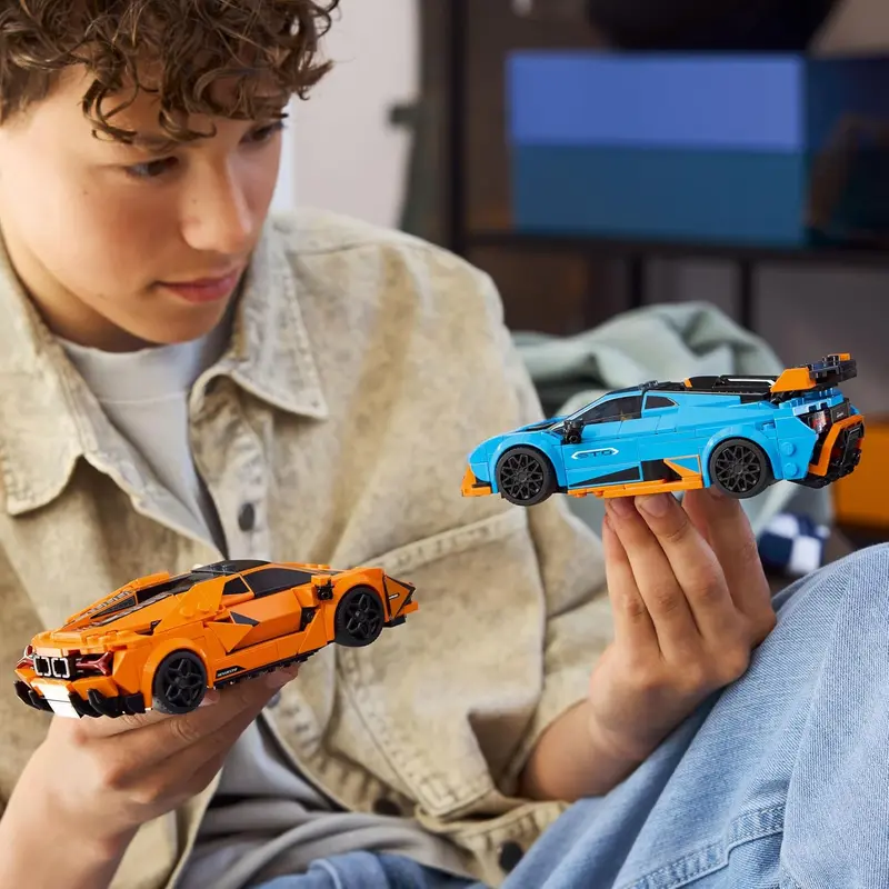 לגו ספיד צ';מפיון מכונית מרוץ lego - Lamborghini Revuelto Hurac?n STO 77238