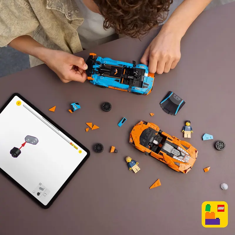 לגו ספיד צ';מפיון מכונית מרוץ lego - Lamborghini Revuelto Hurac?n STO 77238