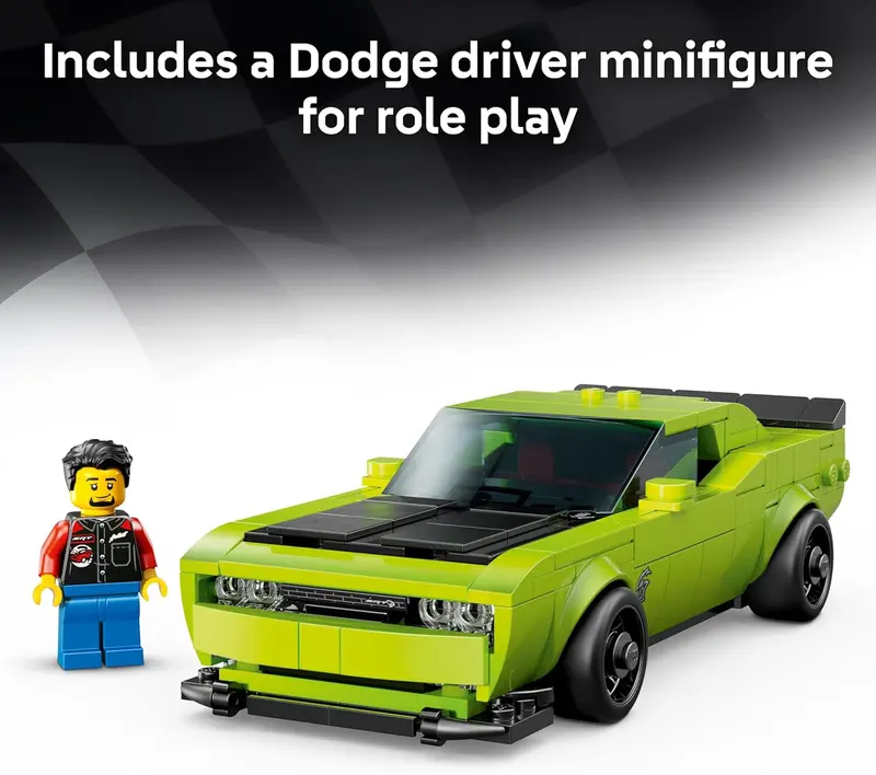 לגו ספיד צ';מפיון מכונית מרוץ lego - Dodge Challenger SRT Hellcat 77237