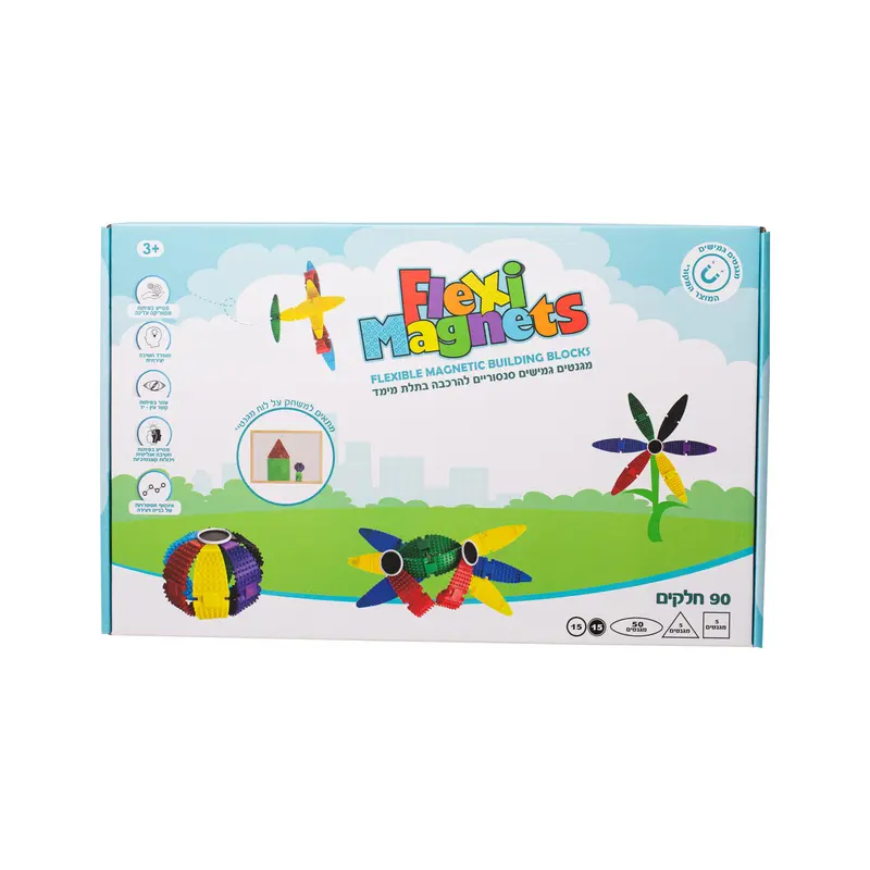 מגנטים גמישים סנסוריים להרכבה בתלת מימד - Superkids