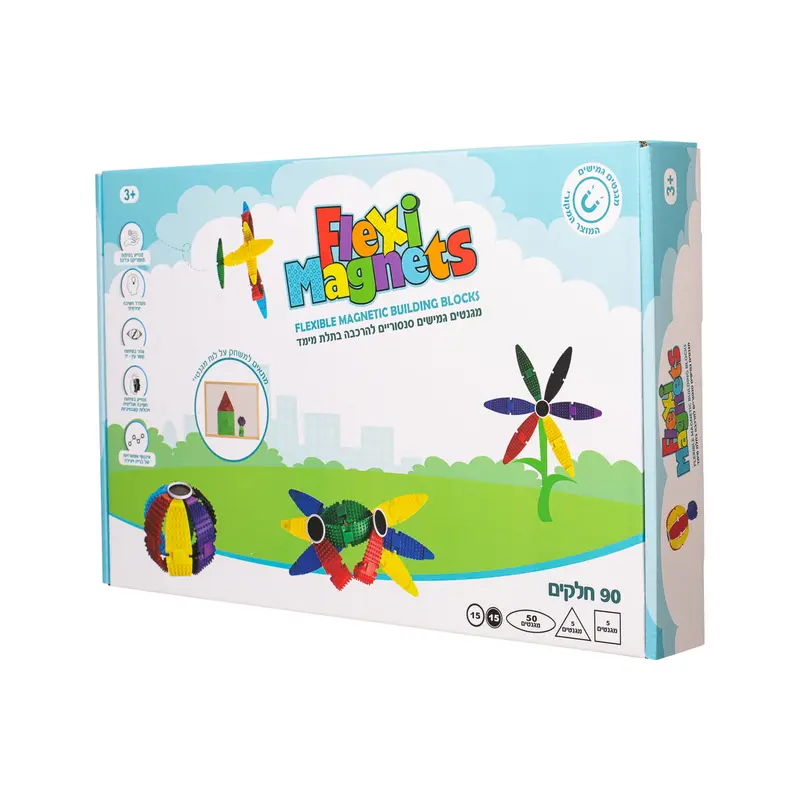 מגנטים גמישים סנסוריים להרכבה בתלת מימד - Superkids