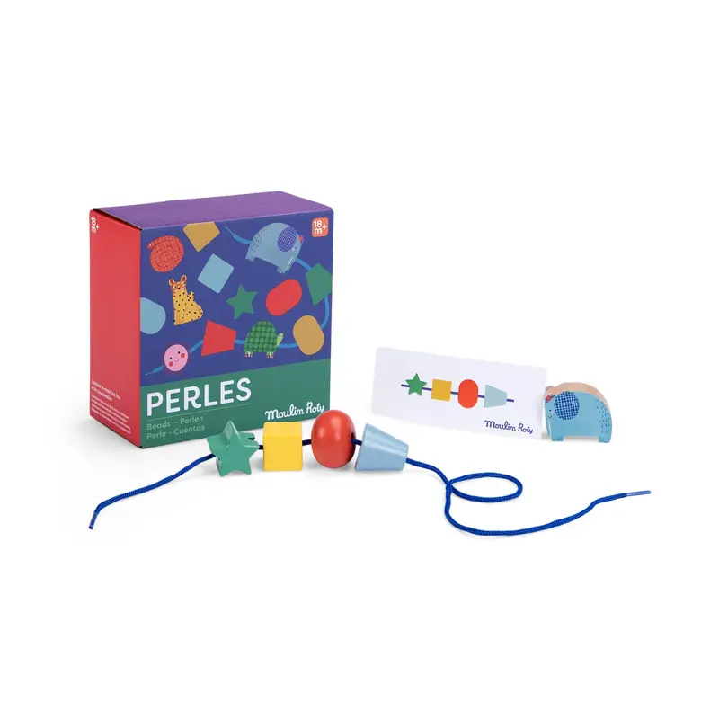 חרוזי עץ להשחלה - Moulin Roty