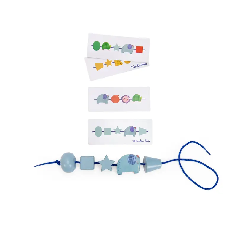 חרוזי עץ להשחלה - Moulin Roty