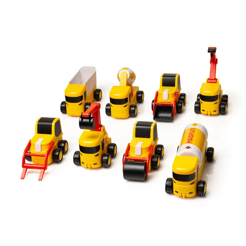 משאיות עבודה מגנטיות מודולאריות – ערכת 52 חלקים – Magnetix Trucks