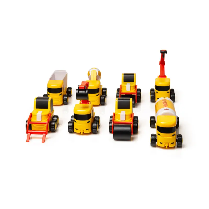 משאיות עבודה מגנטיות מודולאריות – ערכת 52 חלקים – Magnetix Trucks