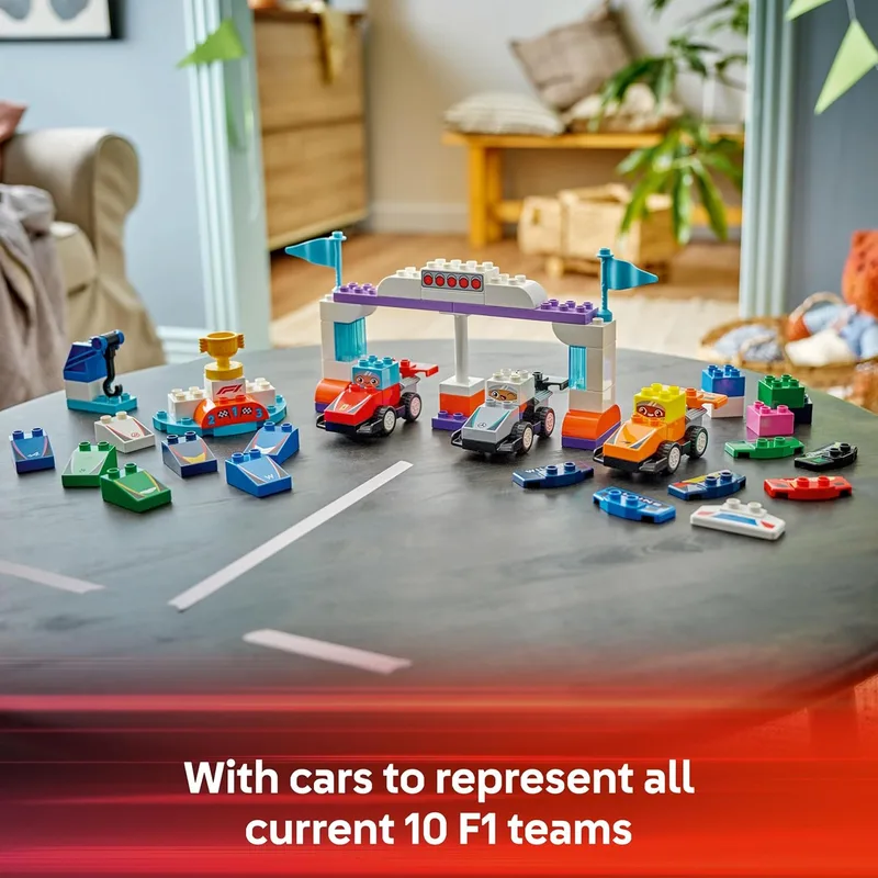 לגו דופלו מכוניות מרוץ ונהגים של צוות פורמולה 1 10445 - Lego
