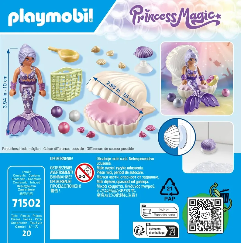 פליימוביל בת ים עם צדף פנינה 71502 - Playmobil
