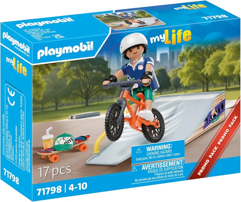 פליימוביל סקייטבורד עם רמפה 71798 - Playmobil