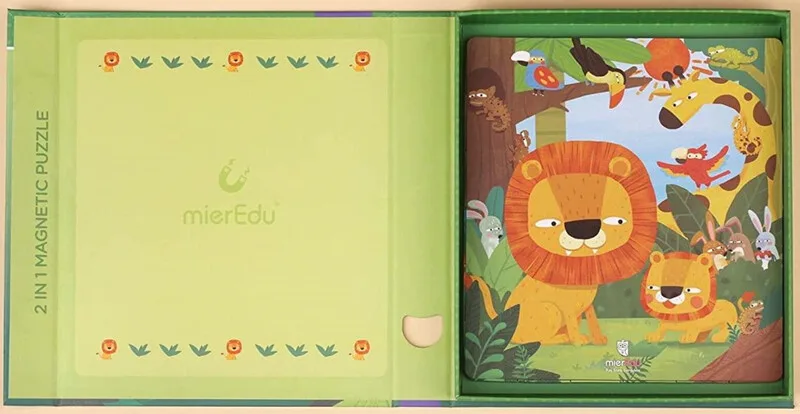 שני פאזלים מגנטים ברמות שונות במארז - גונגל - MierEdu