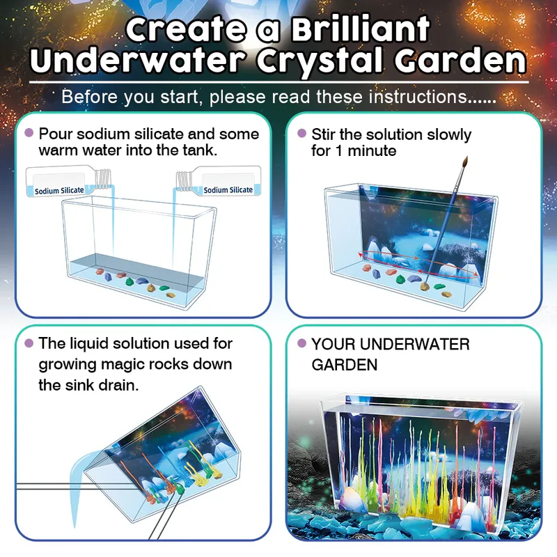 ערכה לגידול אקווריום עם קריסטלים - Shin Shin