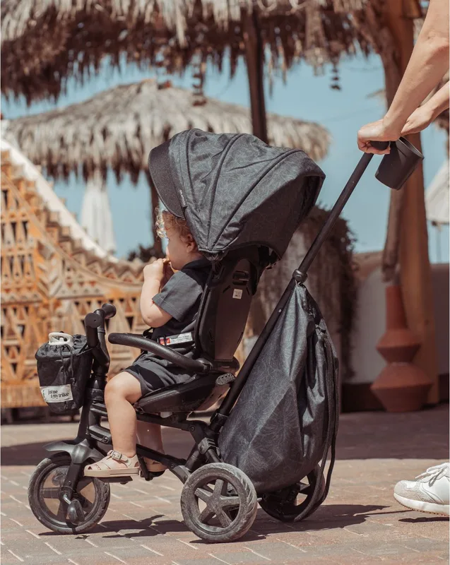 תלת אופן מתקפל 6 ב-1 אפור צרקול - Minene