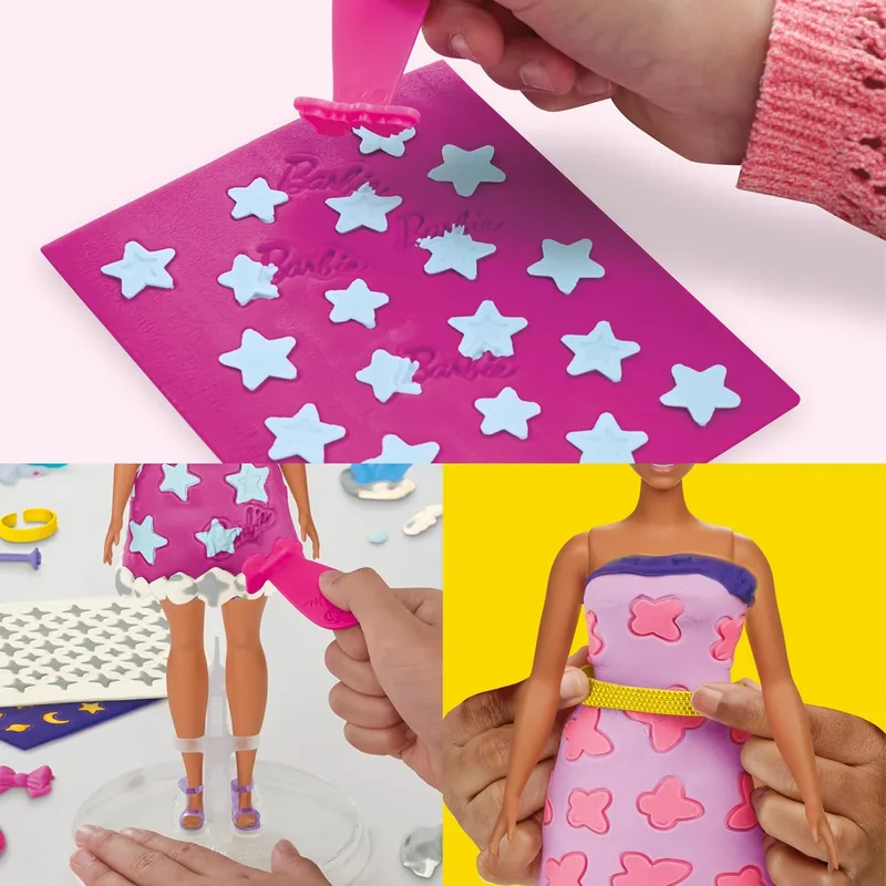 פליידו אביזרים לבובת ברבי נצנצים ואבני חן - Play-Doh