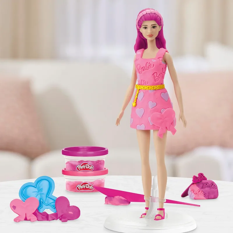 פליידו בובת ברבי אביזרי אופנה לבבות ושיער - Play-Doh