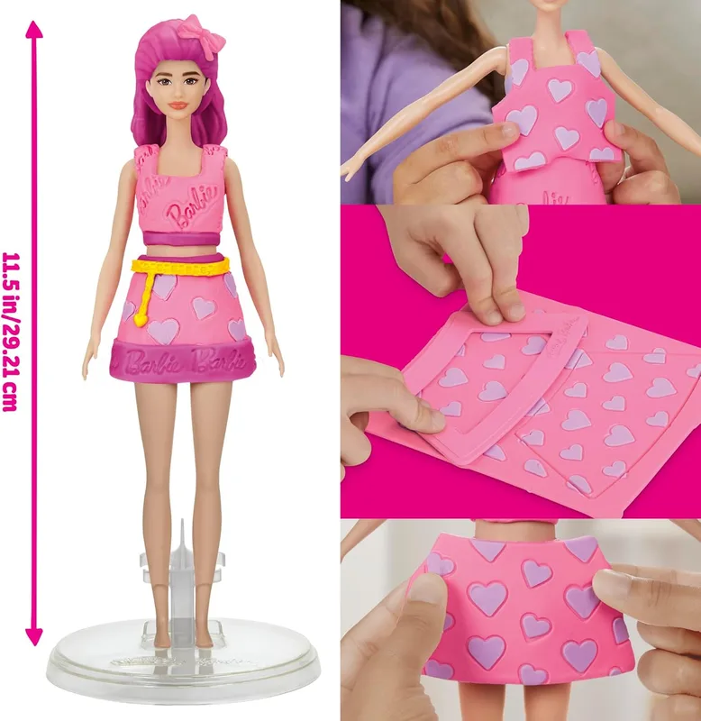 פליידו בובת ברבי אביזרי אופנה לבבות ושיער - Play-Doh