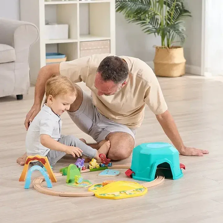 האפה סט רכבת דינוזאורים - Hape