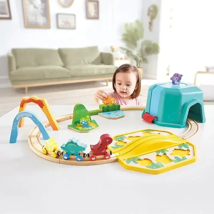 האפה סט רכבת דינוזאורים - Hape