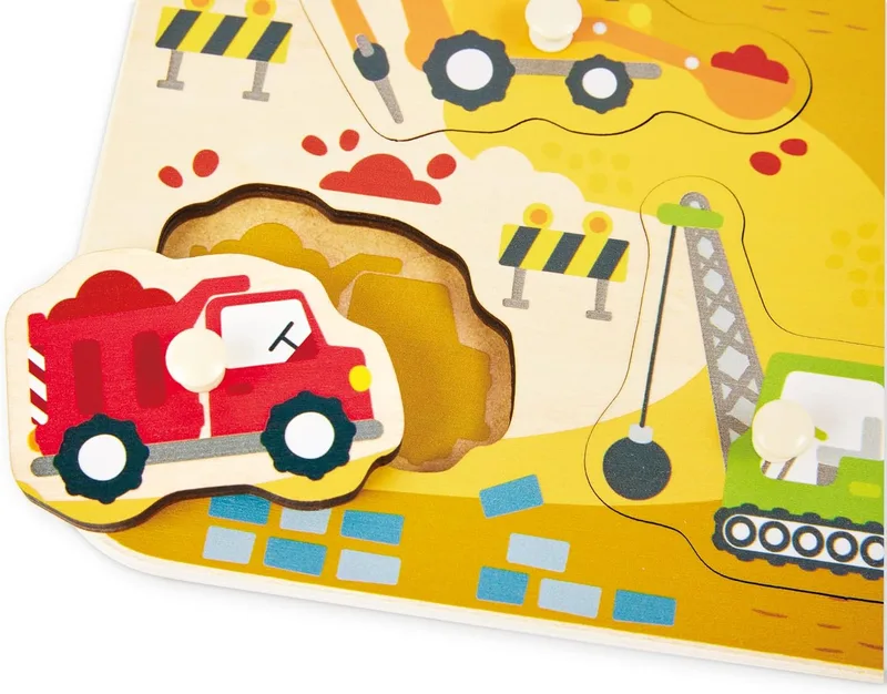 פאזל צורות כלי תחבורה בנייה - Hape