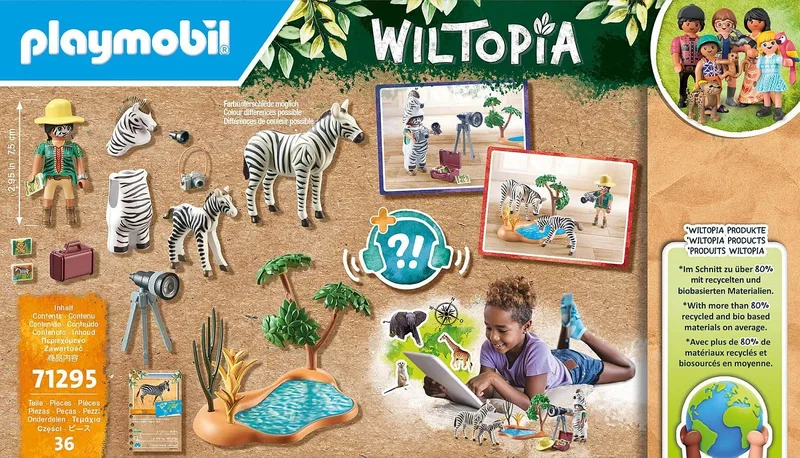 פליימוביל צלם טבע וזברות 71295 - Playmobil
