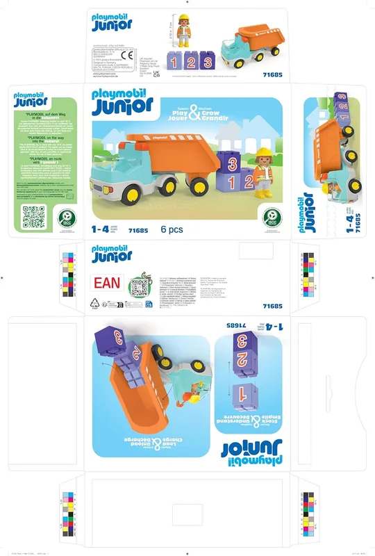 פליימוביל ג';וניור משאית אשפה 71685 - Playmobil