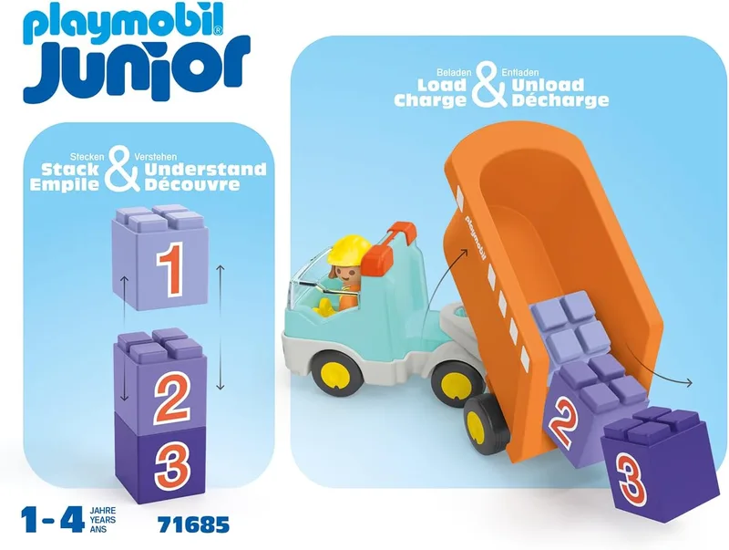 פליימוביל ג';וניור משאית אשפה 71685 - Playmobil