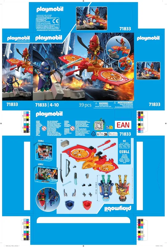 פליימוביל קרב רחפן גיבור עם נינג';ה מרושעת 71833 - Playmobil