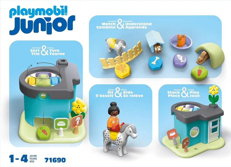 פליימוביל ג';וניור בית חיות עם מתקן חטיפים 71690 - Playmobil