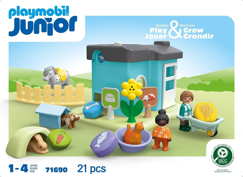 פליימוביל ג';וניור בית חיות עם מתקן חטיפים 71690 - Playmobil