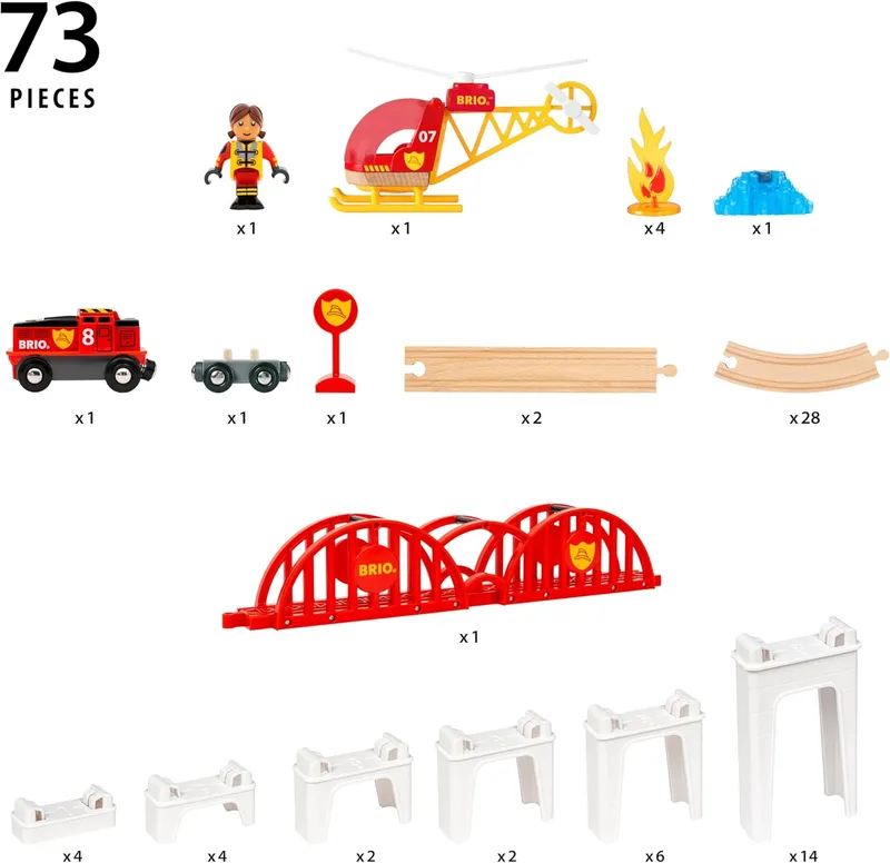 בריו סט מסילות מגה ספירלה עם רכבת ומסוק 36114 - Brio