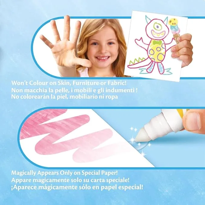 קריולה - צבעי טוש קסם 4 יחידות + 18 דפי צביעה ספיידי וחבריו המופלאים - Crayola