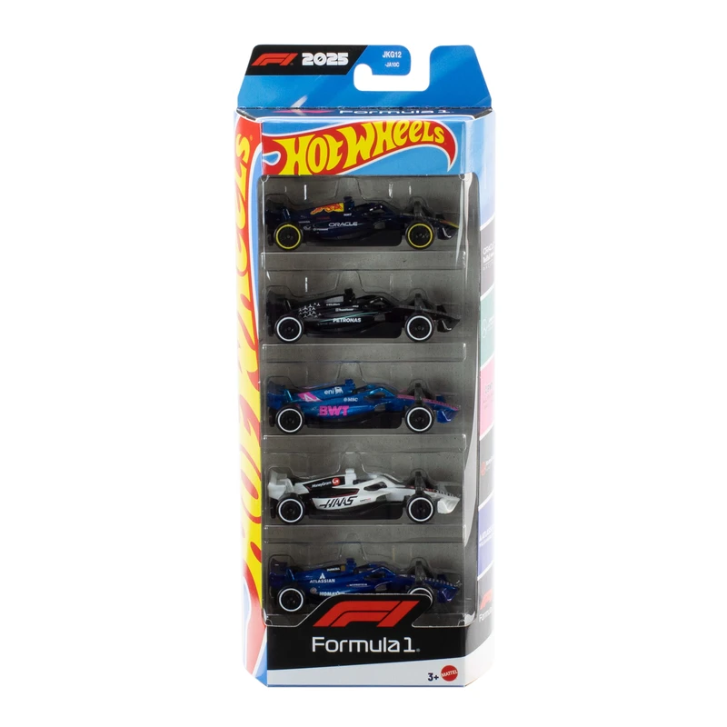 הוט ווילס מארז 5 מכוניות פורמולה 1 - 2025 - Hot Wheels