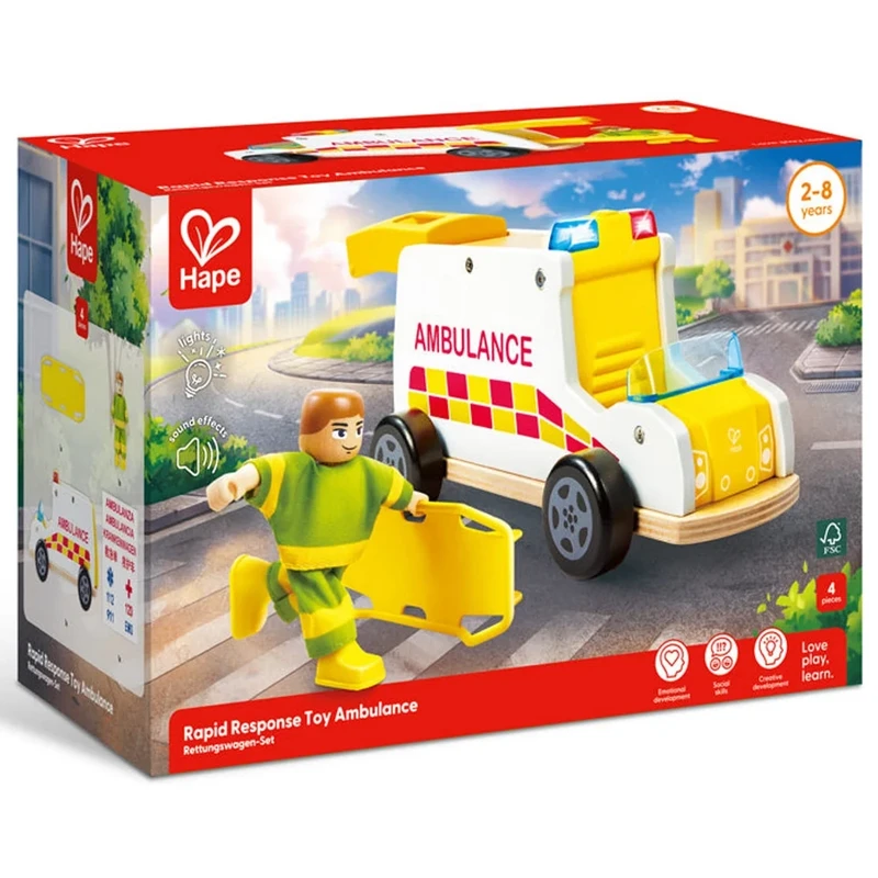 אמבולנס הצלה עם אורות וסירנה - Hape