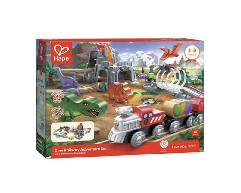 סט רכבת הרפתקאות דינוזאורים - Hape