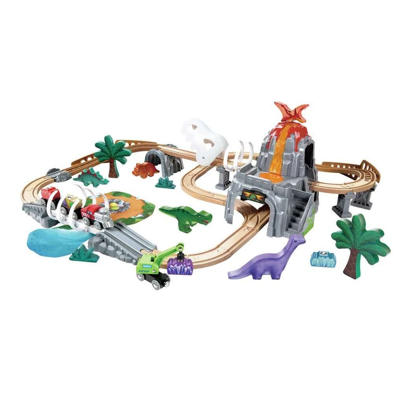 סט רכבת הרפתקאות דינוזאורים - Hape