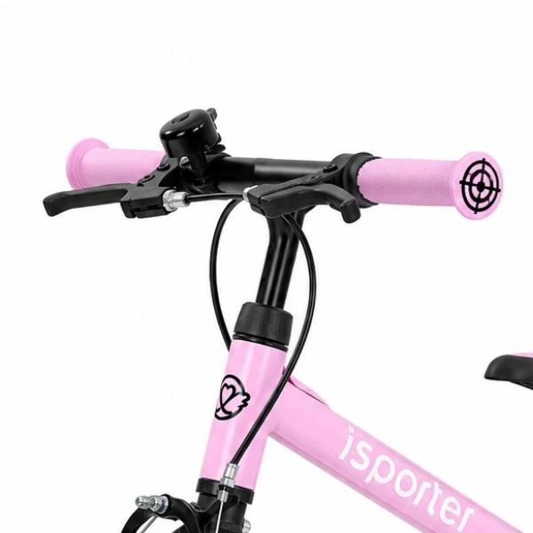 B3 אופני איזון 2 ב1 עם גלגלי עזר - ורוד - ISPORTER