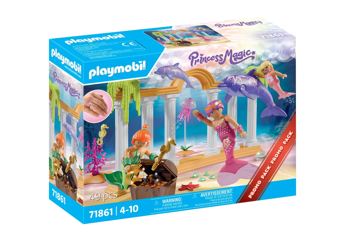 פליימוביל אוצר בת הים עם דולפינים 71861 - Playmobil