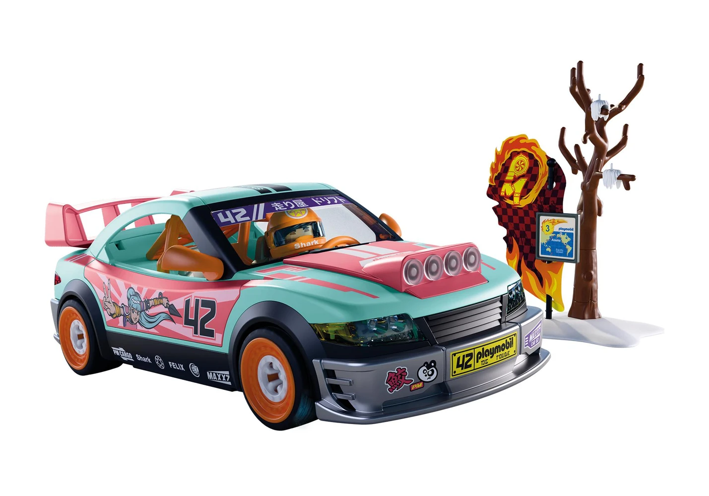 פליימוביל מכונית מרוץ שטח עם מכשולי שלג 72062 - Playmobil