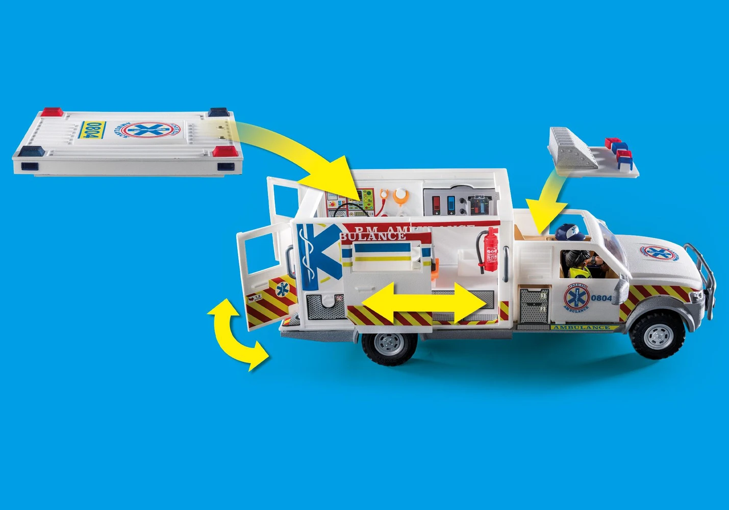 פליימוביל אמבולנס עם אורות וצלילים 70936 - Playmobil