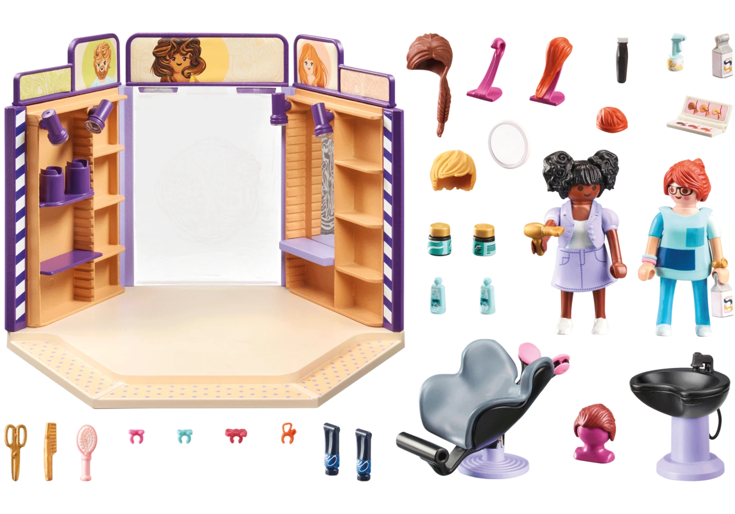 פליימוביל מספרה עם תסרוקות מתחלפות 71535 - Playmobil