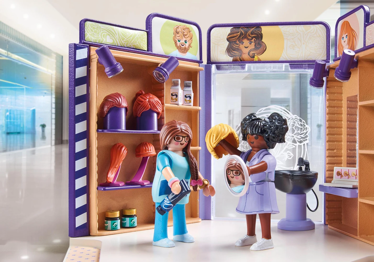פליימוביל מספרה עם תסרוקות מתחלפות 71535 - Playmobil