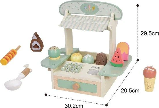 דוכן הגלידות שלי מעץ - Pit Toys
