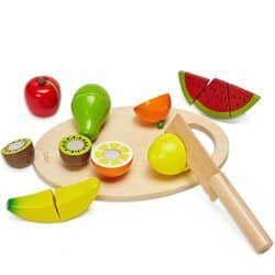 סט חיתוך פירות מעץ 2