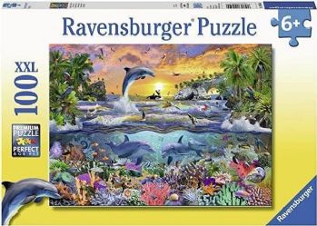 פאזל 100 חלקים - גן עדן טרופי - עולם המים - Ravensburger