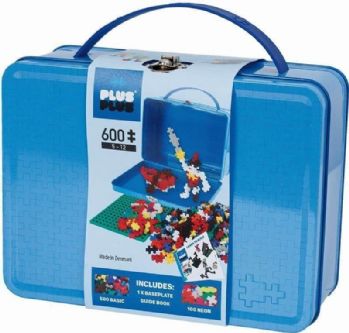 פלוס פלוס מזוודת מתכת 600 חלקים בייסיק וניאון - Plus Plus