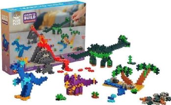 פלוס פלוס לומדים לבנות - דינוזאורים 600 חלקים - Plus Plus