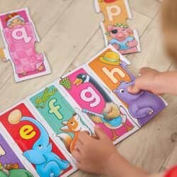 פאזל ארוך! אותיות ABC ומילים ראשונות באנגלית! 4