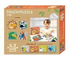 4 פאזלים עץ עם מרקמים שונים ג'ונגל - Avenir