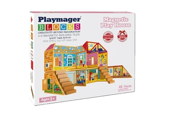 בית משחק מגנטי 48 חלקים - Playmager
